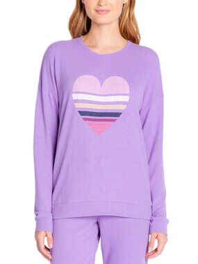 Insomniax Womens Butter Jersey Long Sleeve Crewneck Pajama Top Only,1-Piece